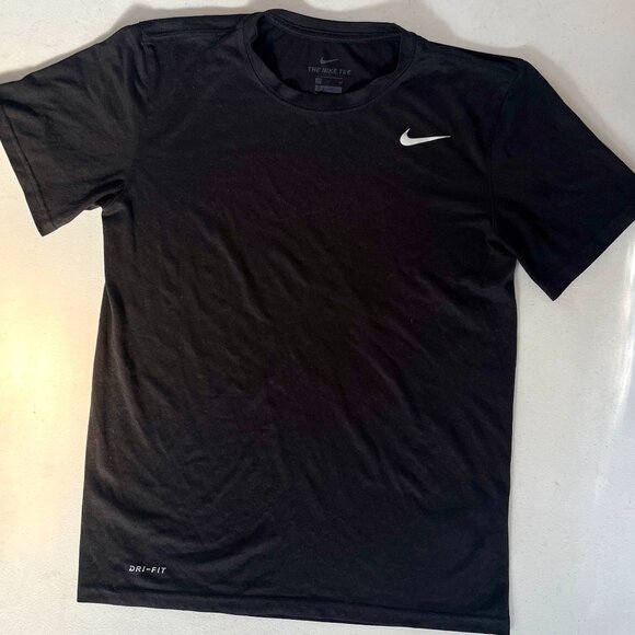 Nike Dri-FIT T-Shirt Black Small - Athletic Workout Gym Tee - Picture 1 of 9